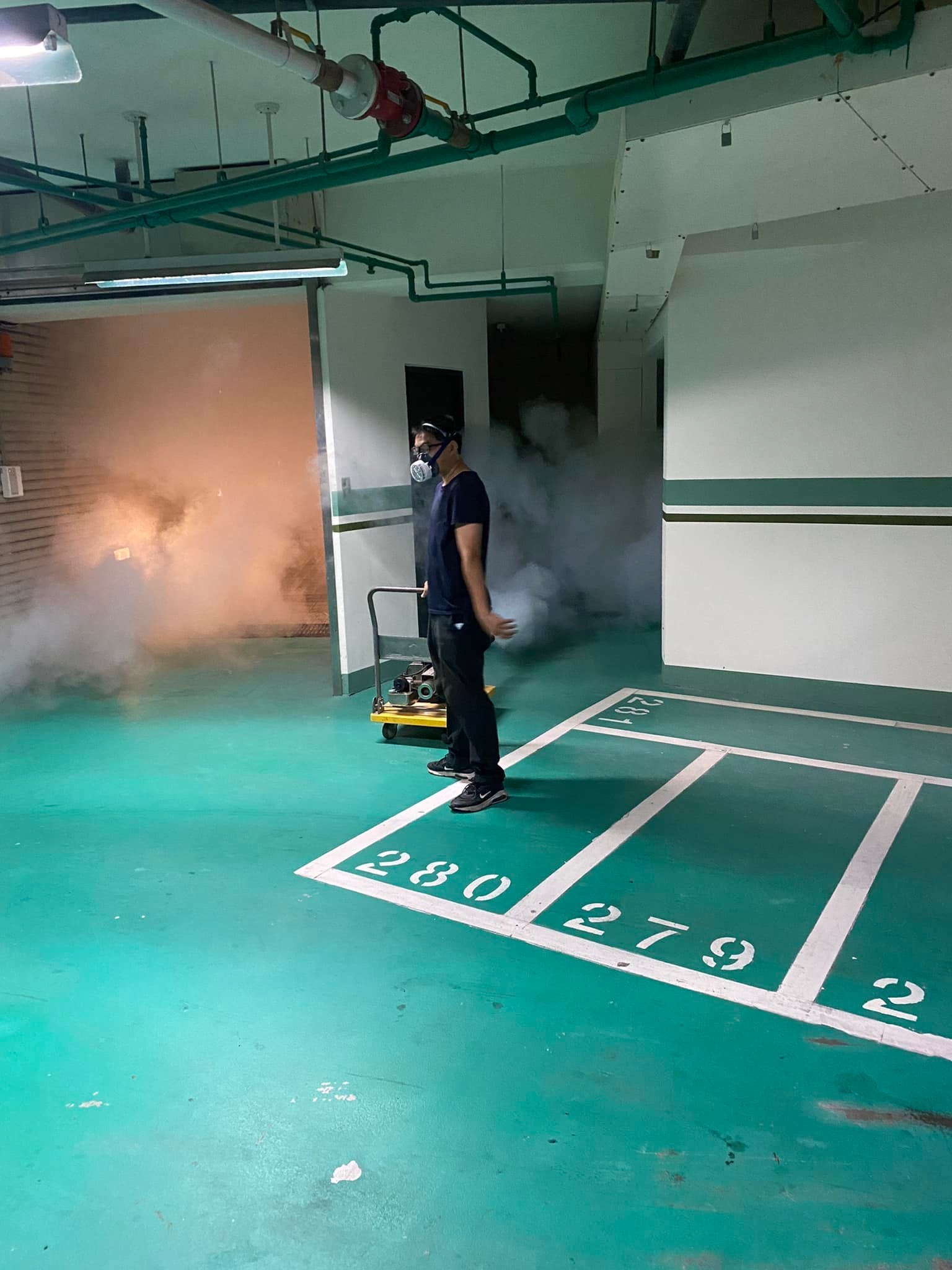 疫情有點復發,社區全面大消毒